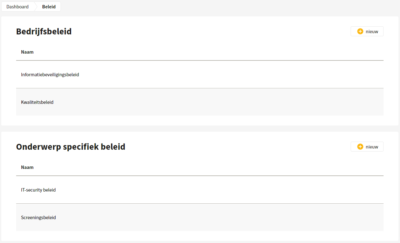 Uitleg beleid